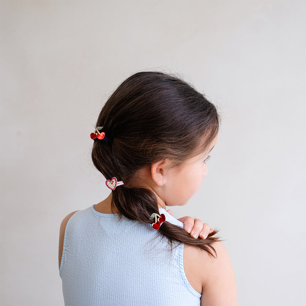 Mimi & Lula Red Cherries Mini 6'lı Lastik Toka