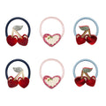 Mimi & Lula Red Cherries Mini 6'lı Lastik Toka