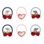Mimi & Lula Red Cherries Mini 6'lı Lastik Toka