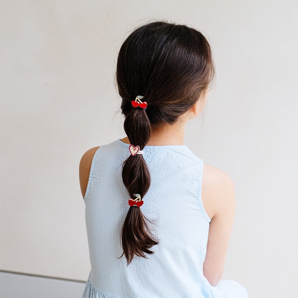 Mimi & Lula Red Cherries Mini 6'lı Lastik Toka