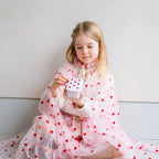 Mimi & Lula Heart Print Pelerin