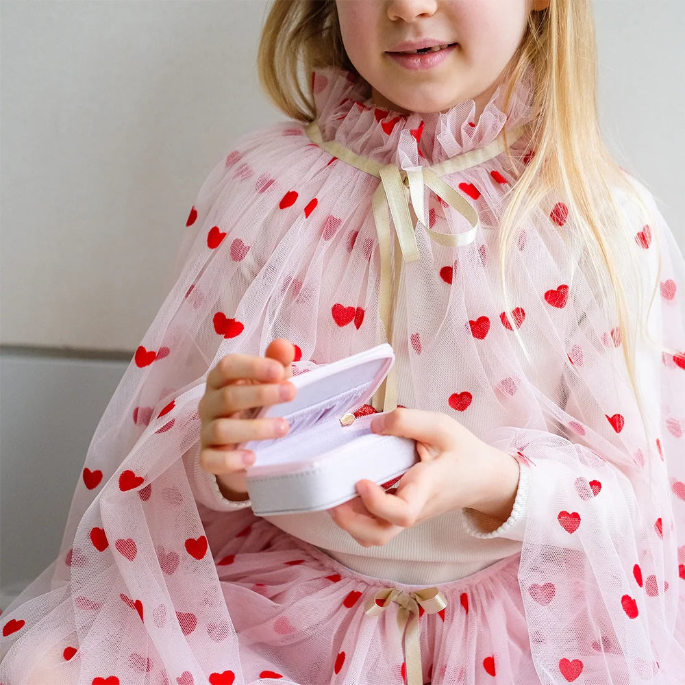 Mimi & Lula Heart Print Pelerin