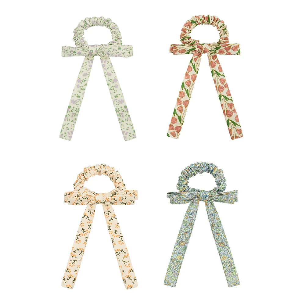 Mimi & Lula Flora Bow Scrunchies 4'lü Lastik Toka