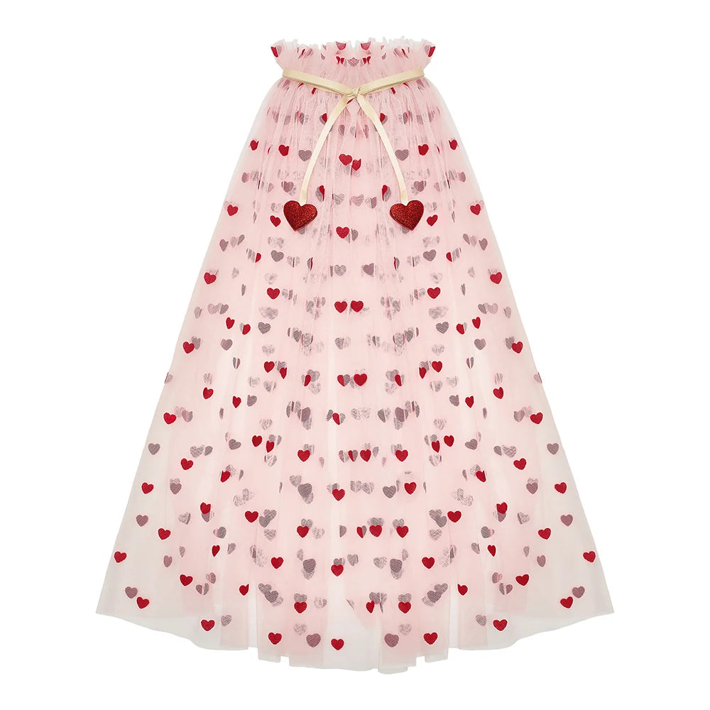 Mimi & Lula Heart Print Pelerin