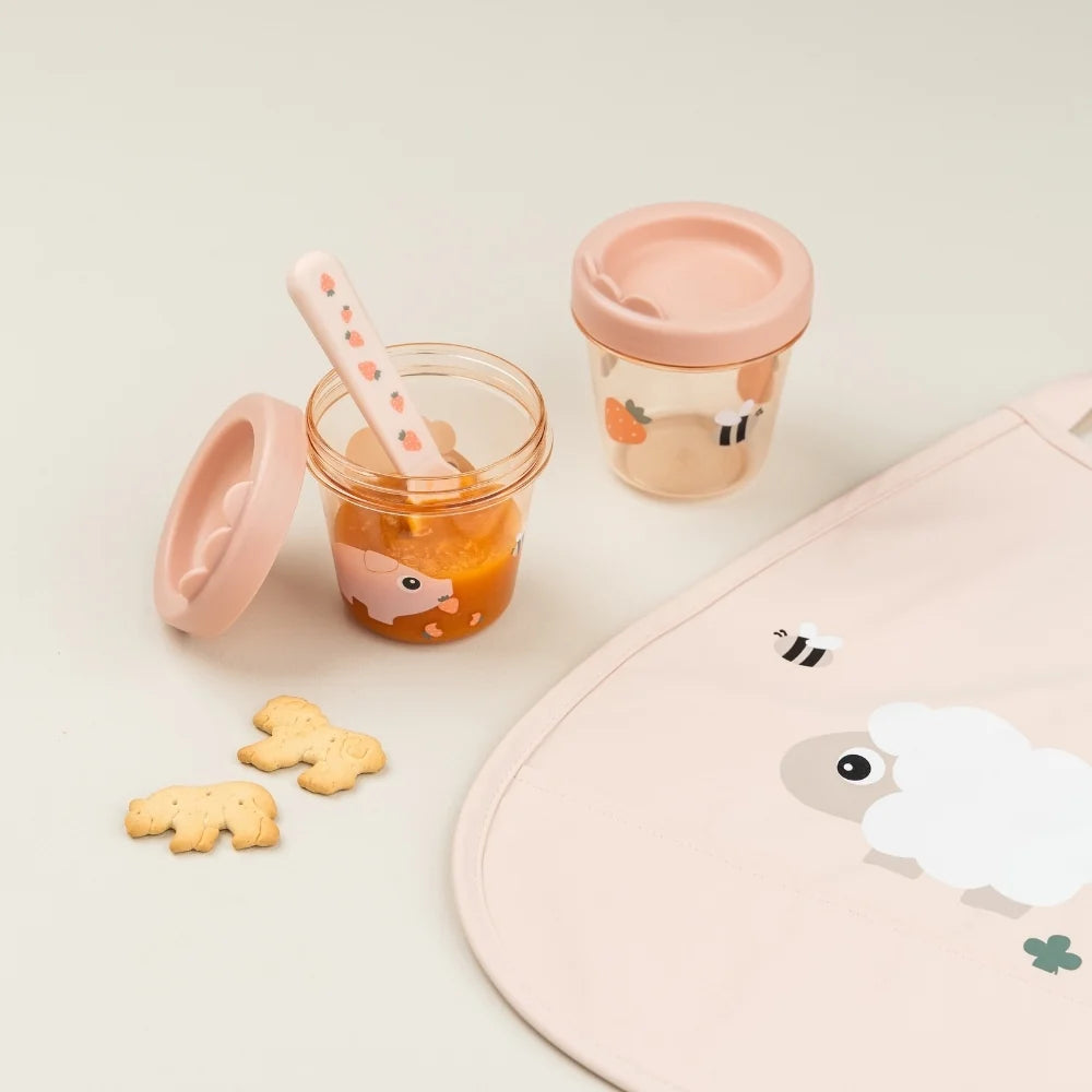 Done by Deer - Tiny Farm - 2'li Atıştırmalık Kabı - Pembe