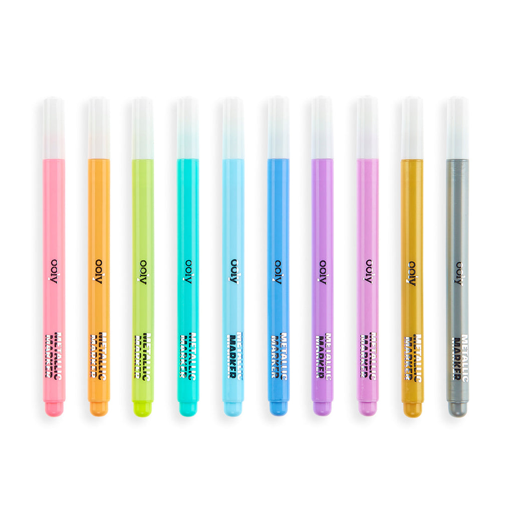 Ooly Color Lustre Fırça Uçlu 10lu Metalik Kalem