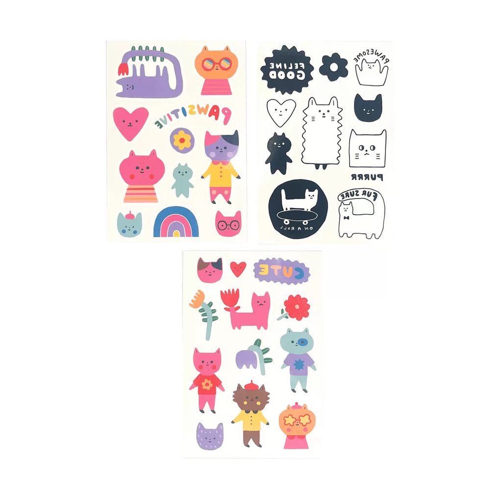 Ooly Mini Tattoo Palooza Geçici Dövme Seti - Pawsitive Cats