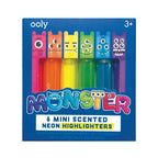 Ooly Mini Monster Kokulu Neon 6lı Highlighter