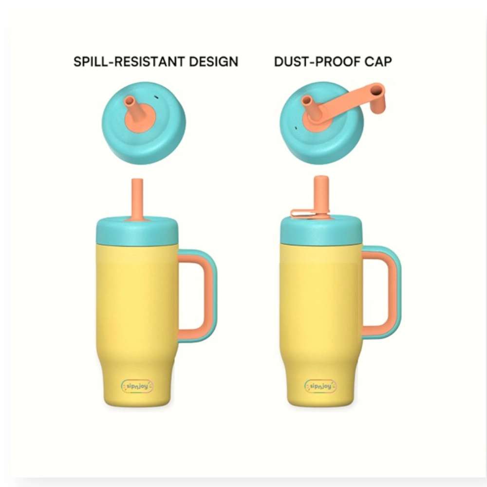 KidsnJoy | HandleHug Tumbler 550 ml | Lila