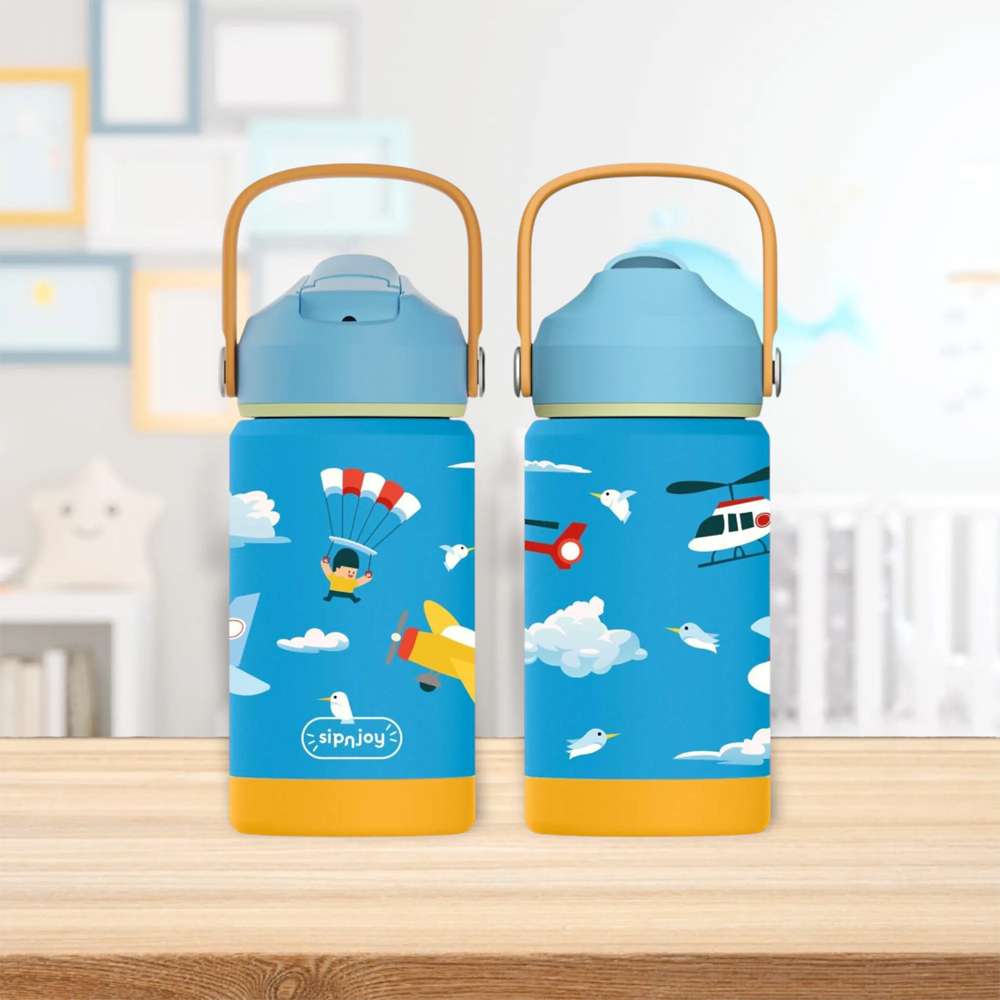 KidsnJoy | FlipSip Çocuk Su Termosu 360 ml | Fly Pal