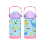 KidsnJoy | FlipSip Çocuk Su Termosu 360 ml | Ocean Whisper