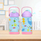 KidsnJoy | FlipSip Çocuk Su Termosu 360 ml | Ocean Whisper