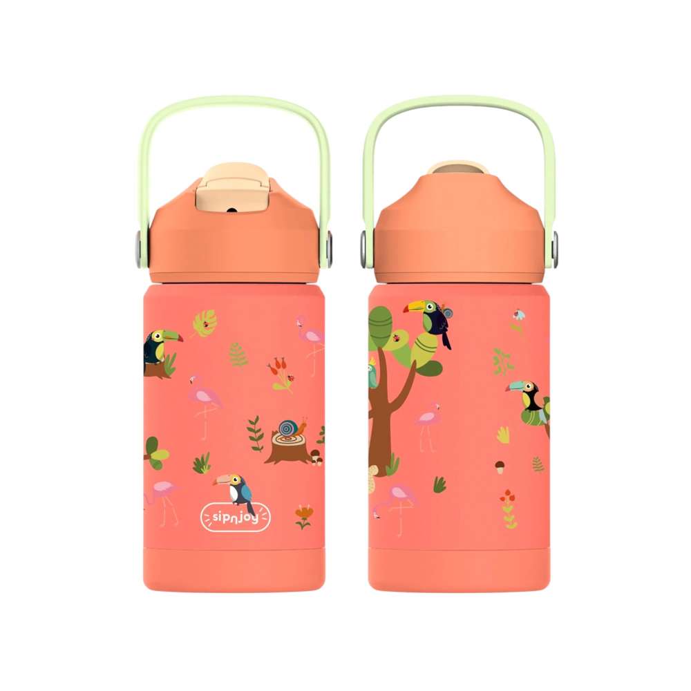 KidsnJoy | FlipSip Çocuk Su Termosu 360 ml | Jungle Jam