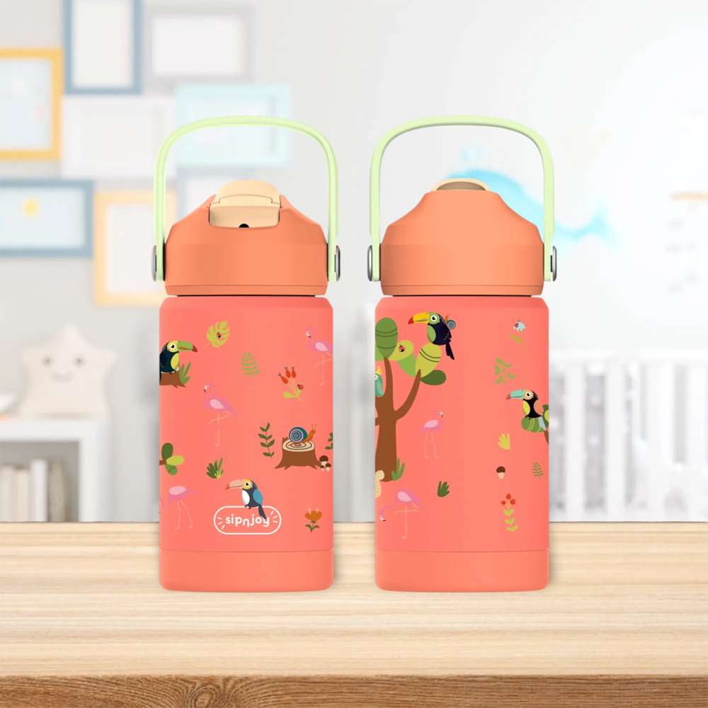 KidsnJoy | FlipSip Çocuk Su Termosu 360 ml | Jungle Jam