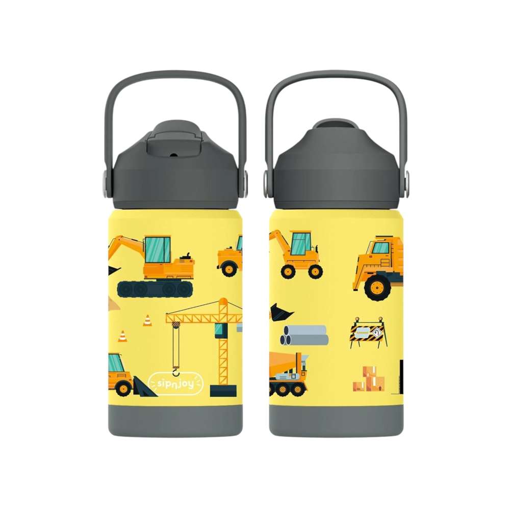 KidsnJoy | FlipSip Çocuk Su Termosu 360 ml | Builder Buddy