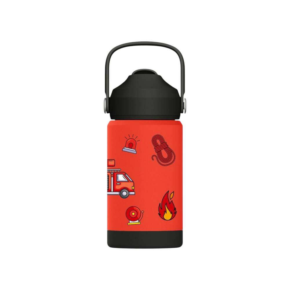 KidsnJoy | FlipSip Çocuk Su Termosu 360 ml | Firefighter Buddy
