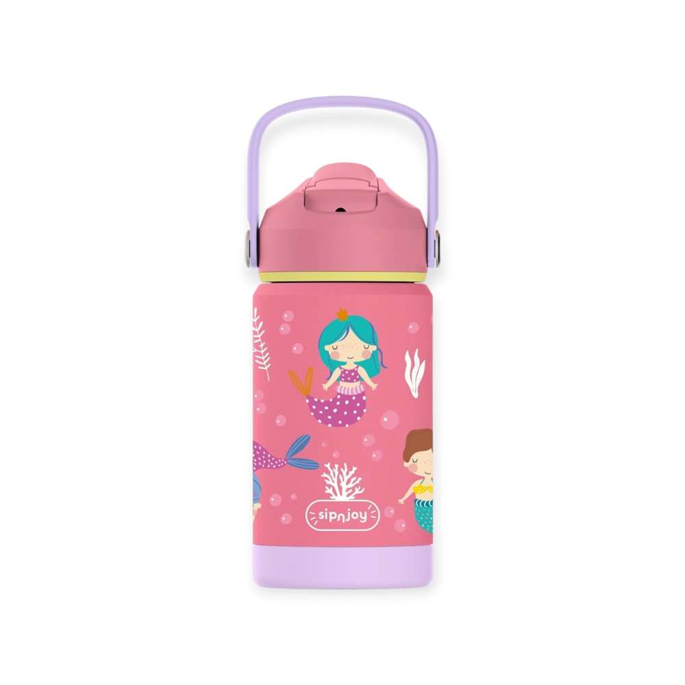 KidsnJoy FlipSip Çocuk Su Termosu 360 ml | Mermaid Dream