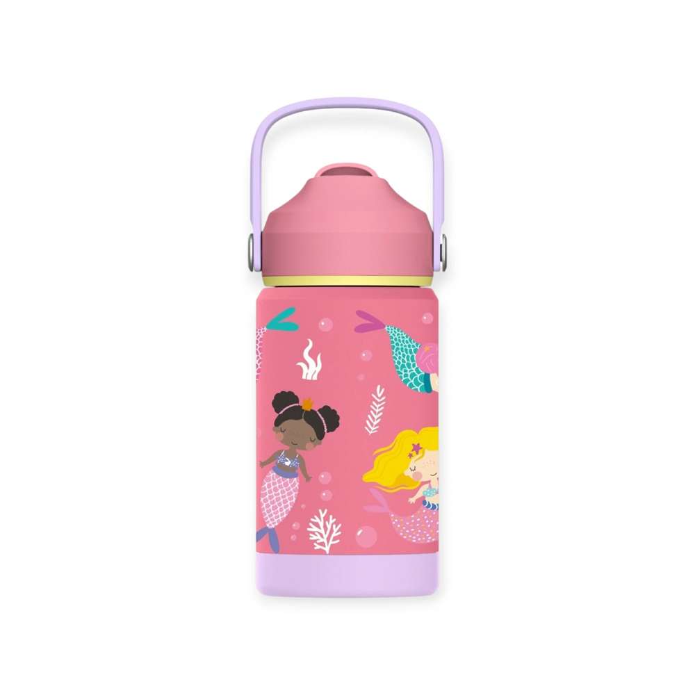 KidsnJoy FlipSip Çocuk Su Termosu 360 ml | Mermaid Dream