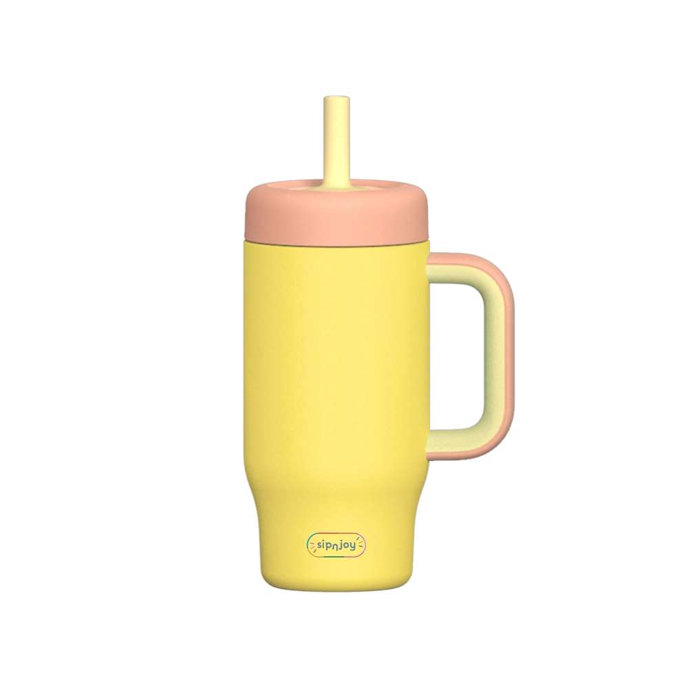 KidsnJoy HandleHug Tumbler 550 ml | Sarı
