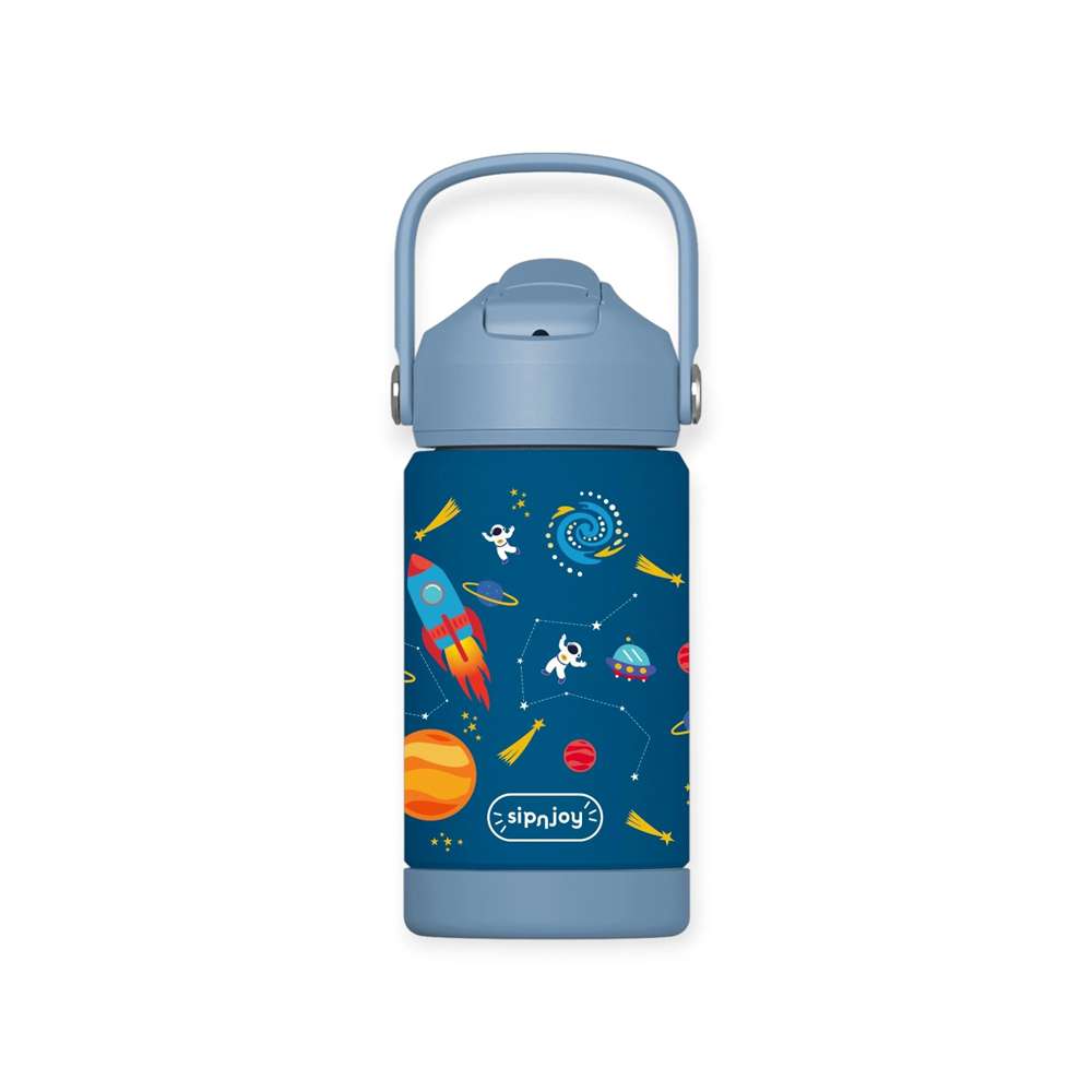 KidsnJoy FlipSip Çocuk Su Termosu 360 ml | Star Explorer