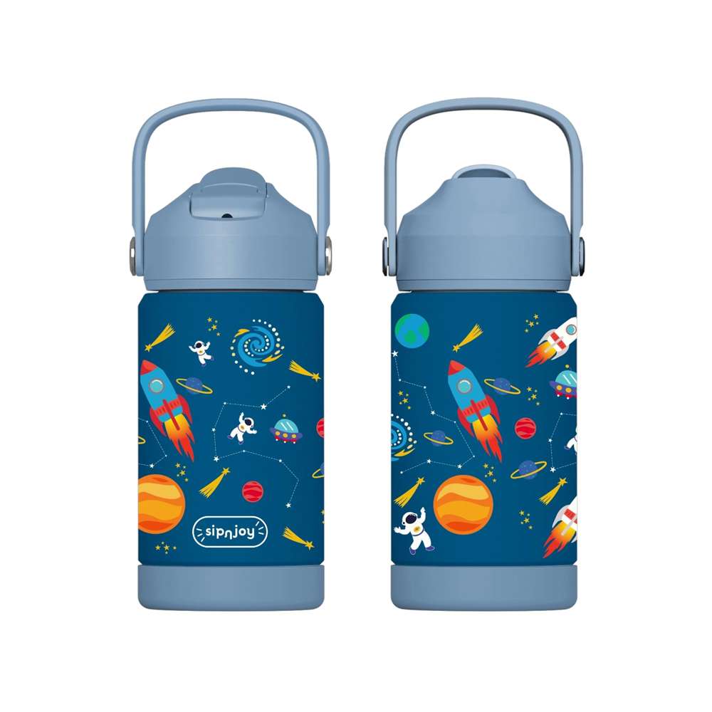 KidsnJoy FlipSip Çocuk Su Termosu 360 ml | Star Explorer