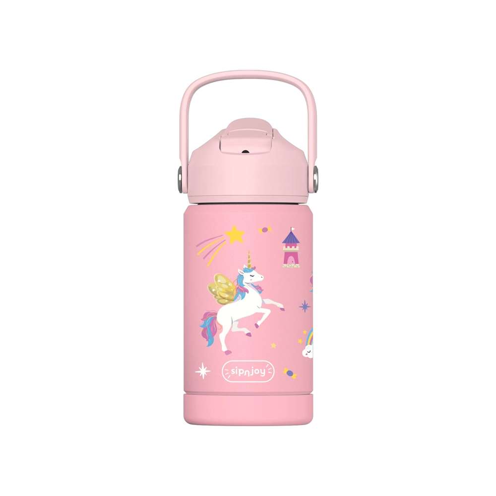 KidsnJoy FlipSip Çocuk Su Termosu 360 ml | Golden Horn