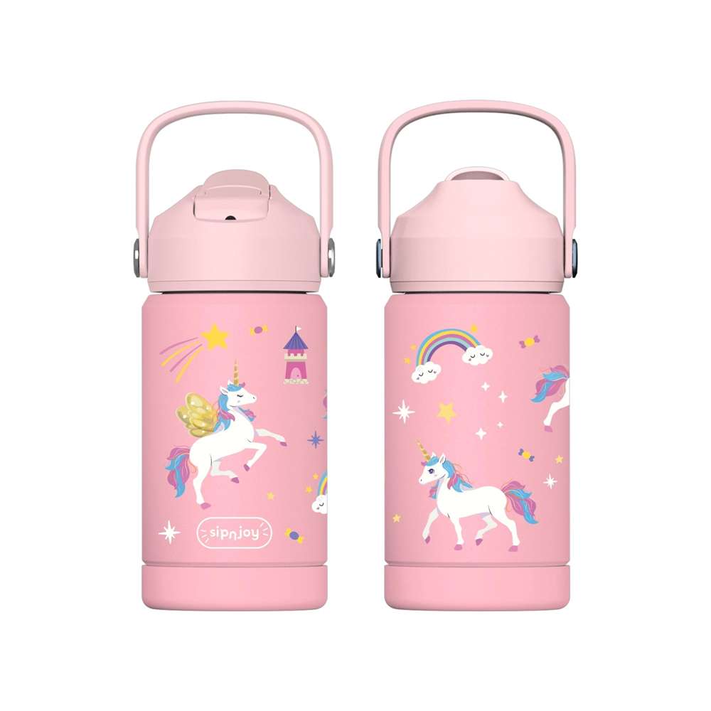 KidsnJoy FlipSip Çocuk Su Termosu 360 ml | Golden Horn