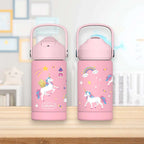 KidsnJoy FlipSip Çocuk Su Termosu 360 ml | Golden Horn