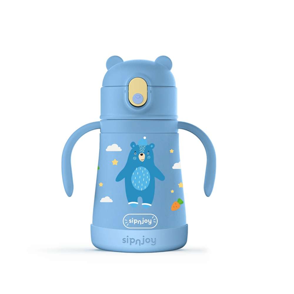 Sipnjoy SippyPals Çocuk Su Termosu (360 ml) // Koyu Mavi