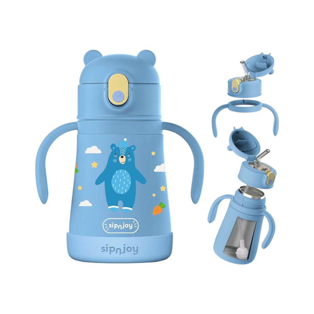 Sipnjoy SippyPals Çocuk Su Termosu (360 ml) // Koyu Mavi
