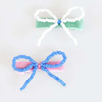 Meri Meri - Beaded Bow Hair Clips - Boncuklu Fiyonklu Saç Tokaları - 5 Adet