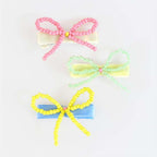 Meri Meri - Beaded Bow Hair Clips - Boncuklu Fiyonklu Saç Tokaları - 5 Adet