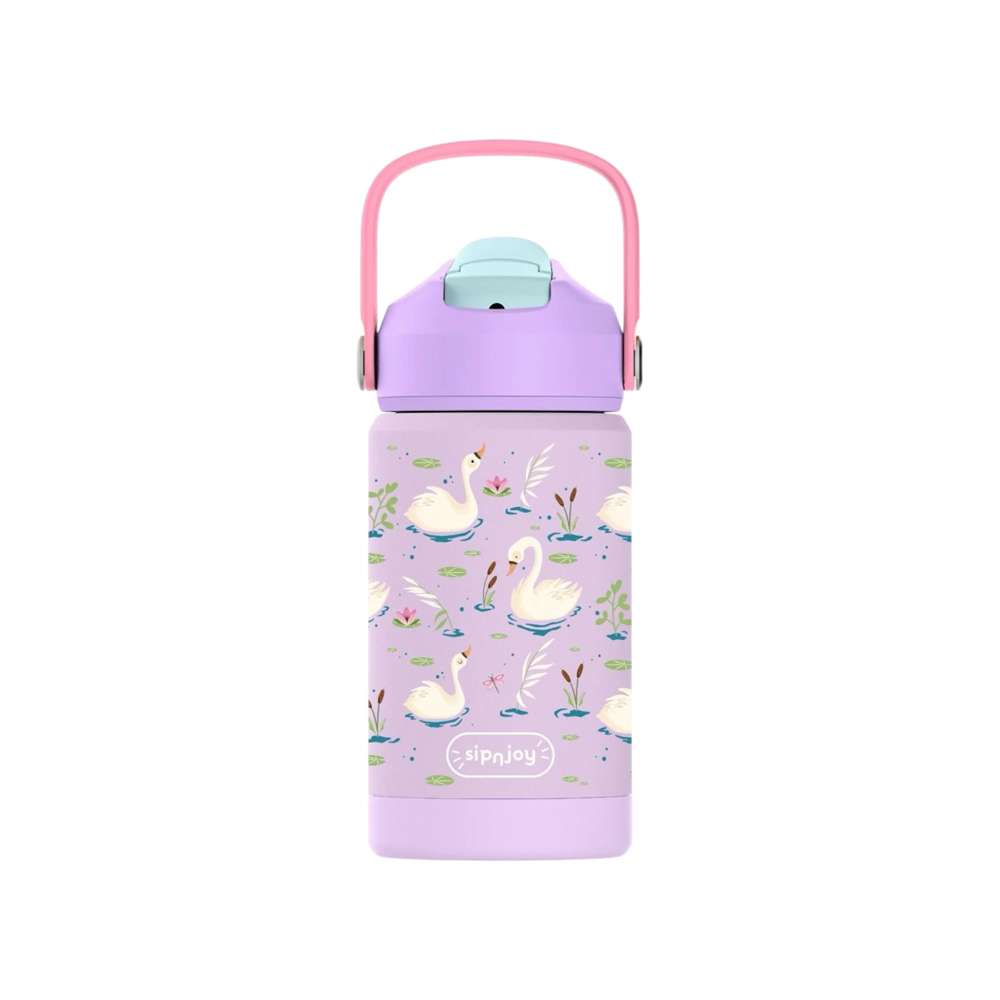 KidsnJoy FlipSip Çocuk Su Termosu 360 ml | Swan Harmony