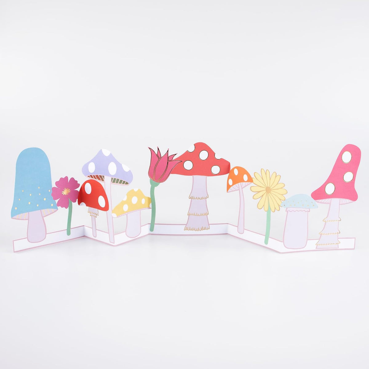 Meri Meri - Mushroom Concertina Card - Mantar Tebrik Kartı