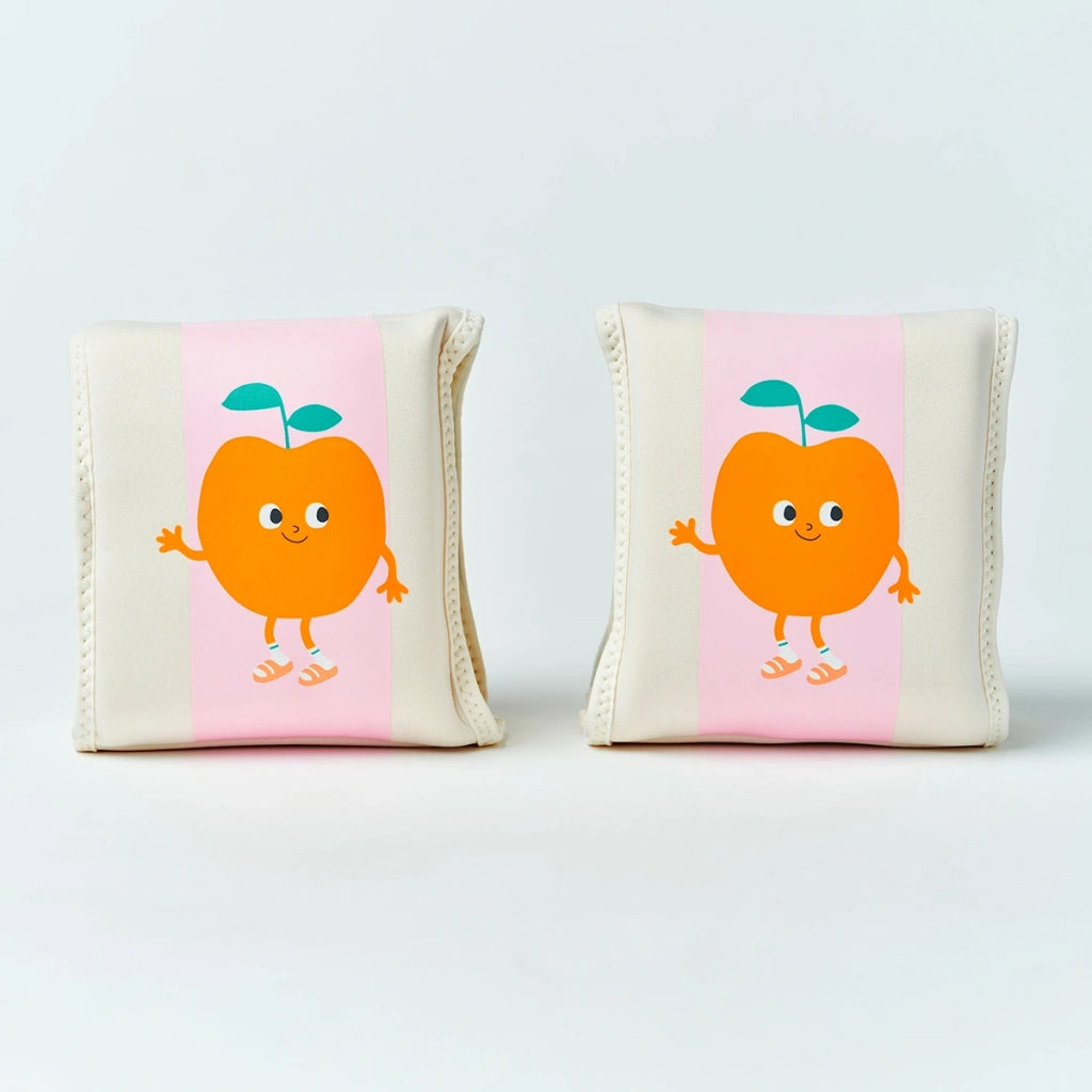 Sunnylife Çocuk Yüzme Kolluğu Poppy the Peach Pink Stripe