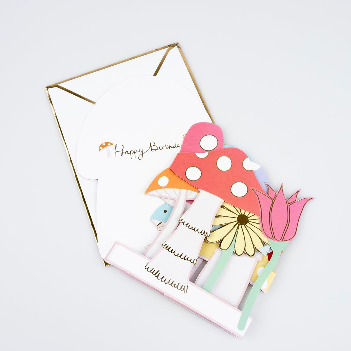 Meri Meri - Mushroom Concertina Card - Mantar Tebrik Kartı