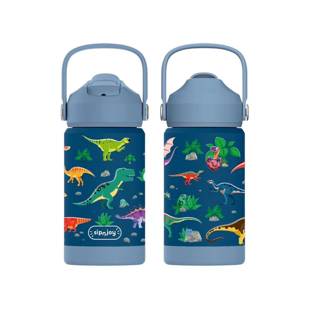KidsnJoy FlipSip Çocuk Su Termosu 360 ml | Dino Roar