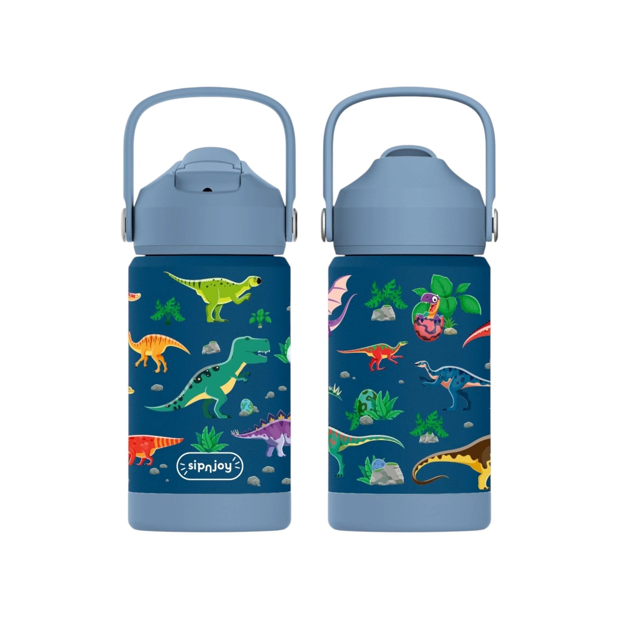 KidsnJoy FlipSip Çocuk Su Termosu 360 ml | Dino Roar