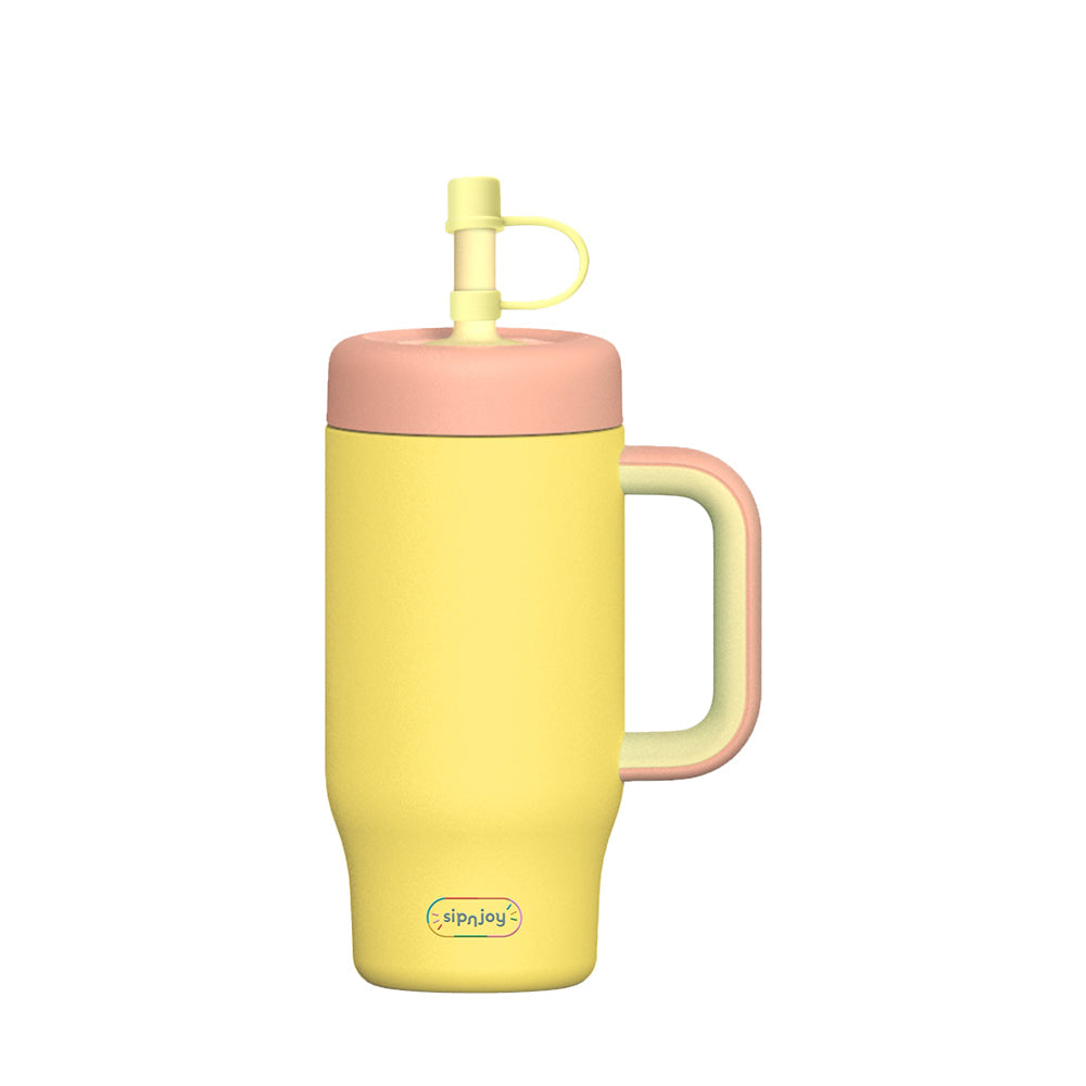KidsnJoy HandleHug Tumbler 550 ml | Sarı