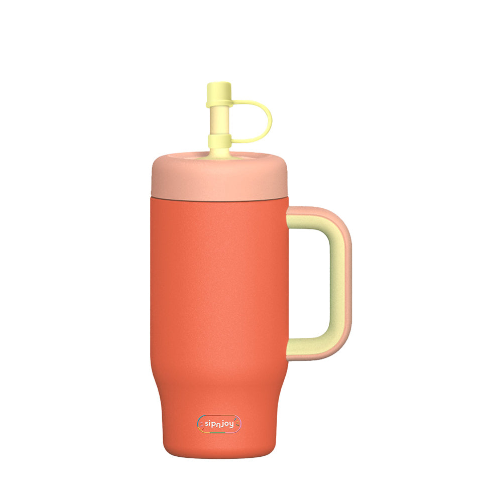 KidsnJoy HandleHug Tumbler 550 ml | Turuncu