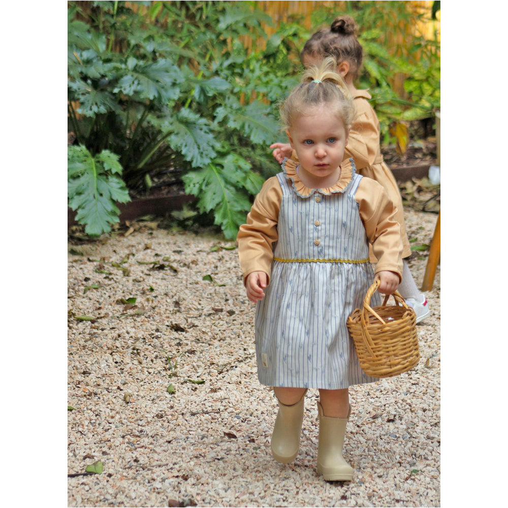 Auntie Me Organik Stripes & Herbs Pazen Elbise