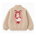 Miela Kids Maison Goose Peluş Bomber Ceket - Bej