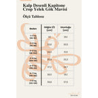 Miela Kids Kalp Desenli Kapitone Crop Çocuk Yelek Gök Mavisi