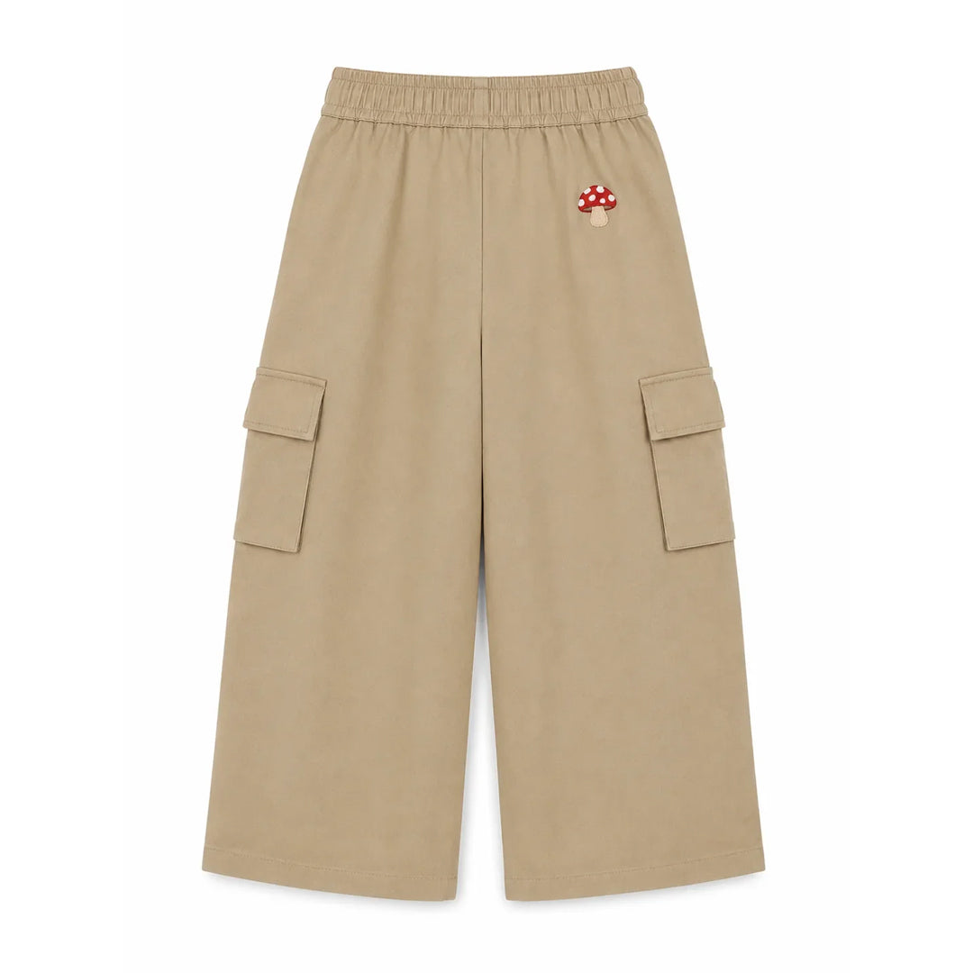 Miela Kids Tiny Stories Gabardin Kargo Bol Paça Pantolon - Bej