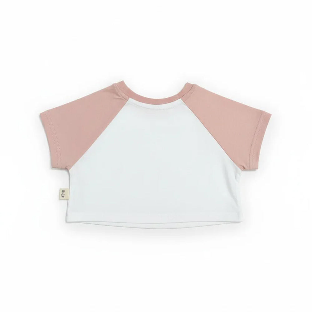 Miela Kids Kurdela Detaylı Kontrast Oversize Crop Tişört