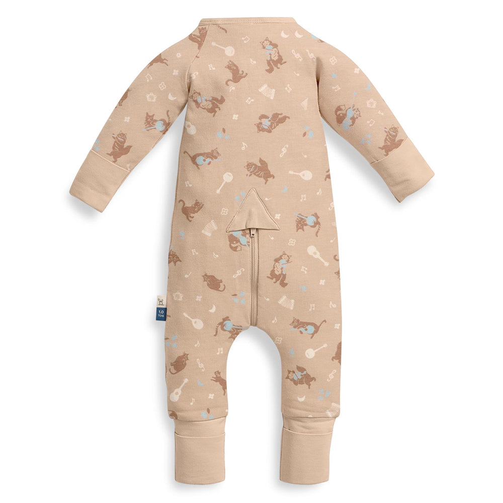 ErgoPouch 1.0 TOG Organik Pamuklu Patikli Pijama Tulum - Açık Kahve