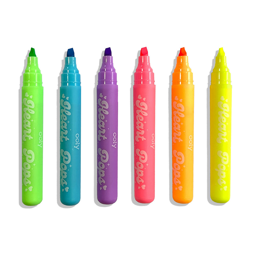 Ooly Heart Pops 6'lı Neon Highlighter