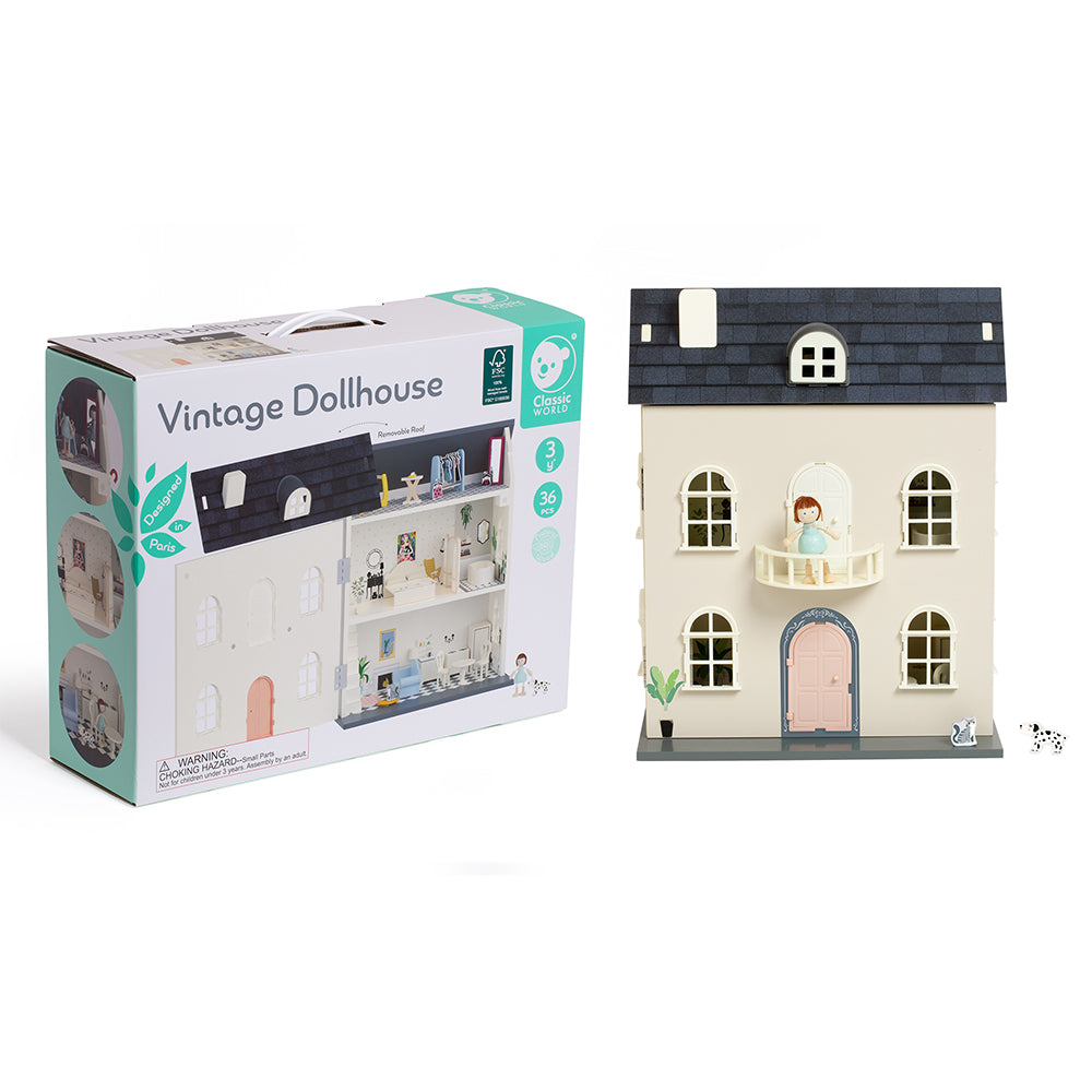 Classic World Ahşap Vintage Bebek Evi
