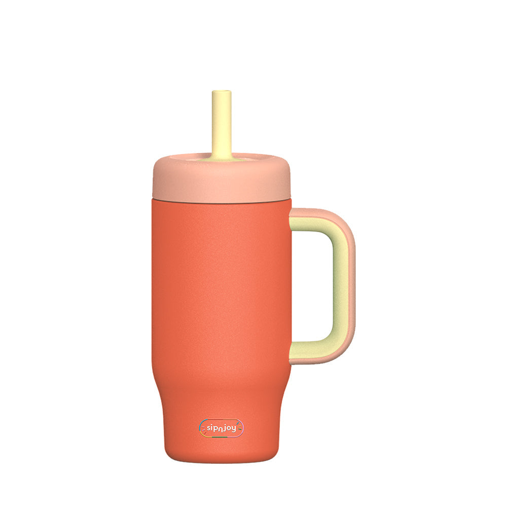 KidsnJoy HandleHug Tumbler 550 ml | Turuncu