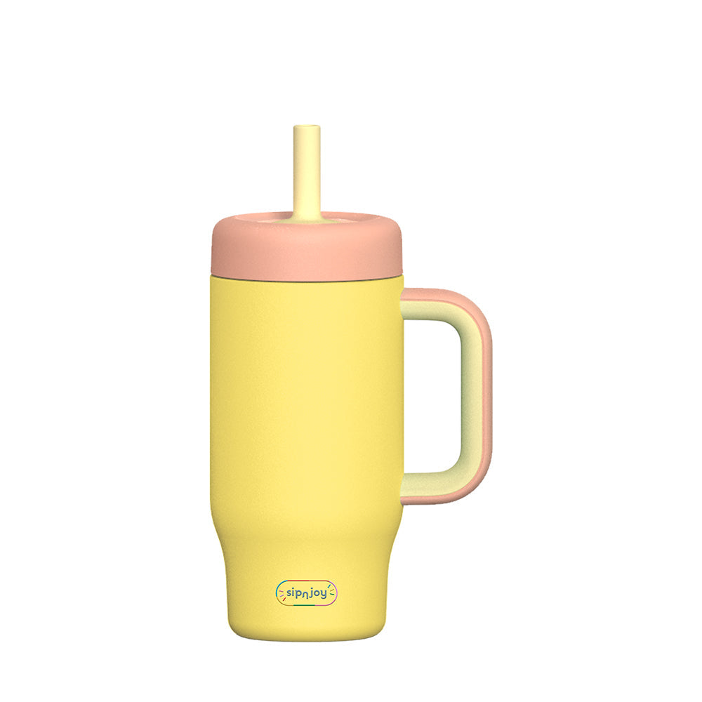 KidsnJoy HandleHug Tumbler 550 ml | Sarı